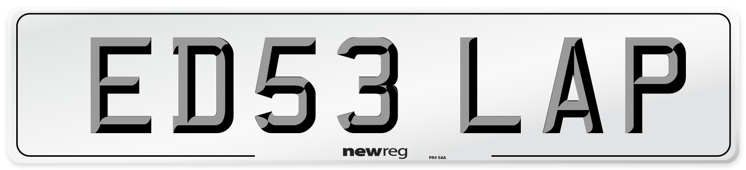 ED53 LAP Number Plate from New Reg
